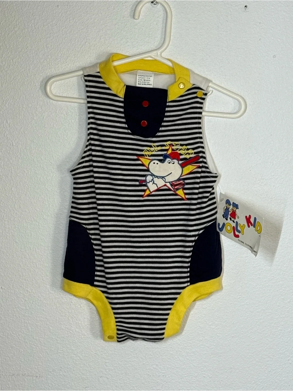 Striped Gator Graphic Sleeveless One-Piece Jolly Kid 18M NWT